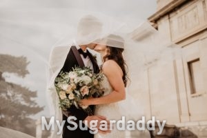 Einen Sugardaddy heiraten - Braut und Bräutigam